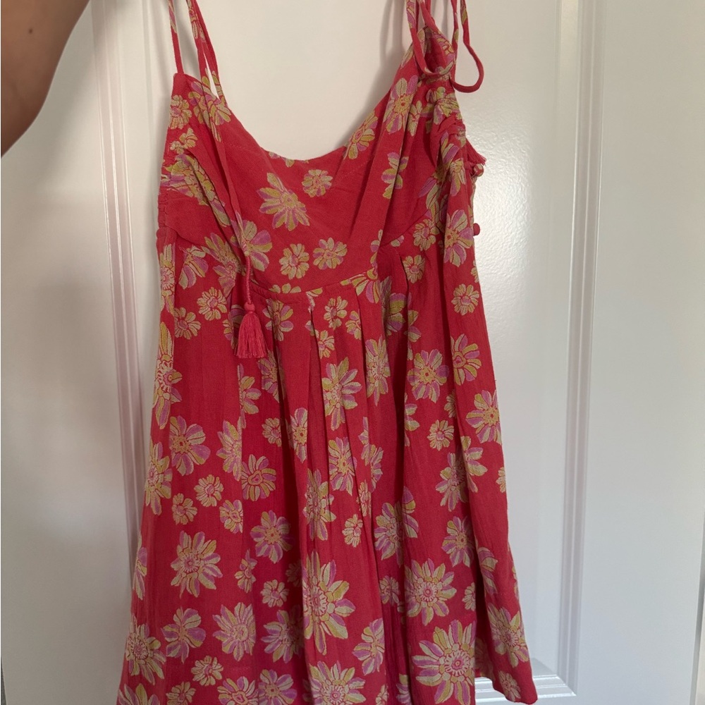 Free People Red Floral Dress